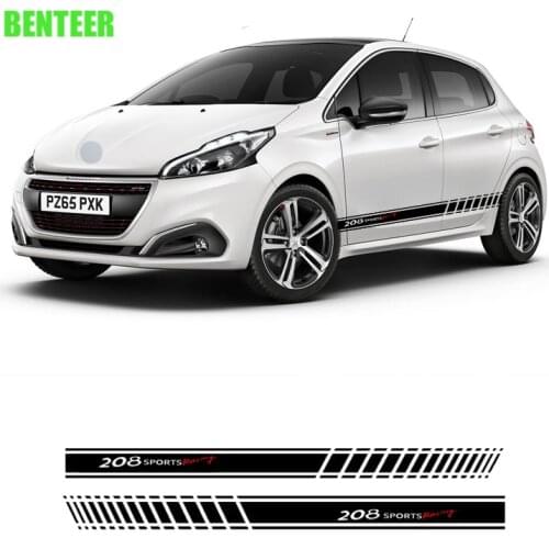 2pcs Car Side Sticker For Peugeot 208 308