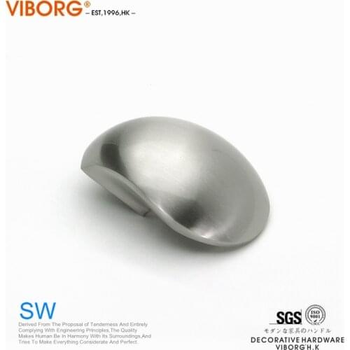 4 Pieces) VIBORG Top Quality Zinc Alloy Cabinet Cupboard Door Pulls Knobs Handles Drawer Pull Knob nickel brushed SA-777