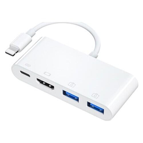 Lightning USB Adapter Converter For Phone And Pad With Screen Mirroring Plug And Play