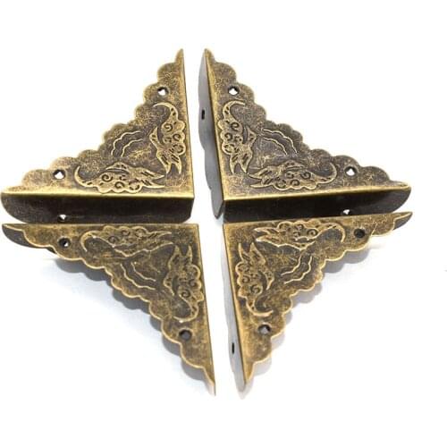 Antique Bronze Box Corner Protector Decorative Corner Brackets Triangle Metal Box Decorative for Jewelry Box Wooden Case 12pcs