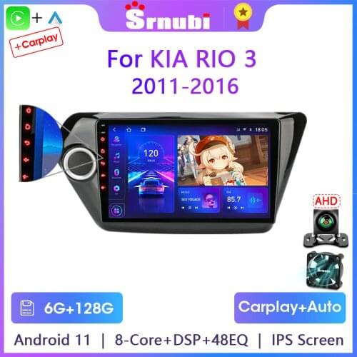 Android 10 Car Radio Multimedia Video Player For Kia RIO 3 2011 - 2015 GPS Navigation 4G WiFi Carplay 2 Din DVD Stereo Head Unit