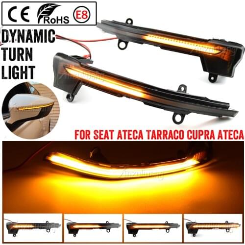 For SEAT Ateca Cupra Ateca Tarraco Xcellence 2016-2019 Car Dynamic Blinker Indicator sequential Turn Signal Light