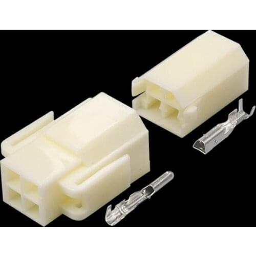 Free shipping 100pcs DJ3042-2.3-21 4Pin 2.3mm AMP Car Electrical Wire Connectors