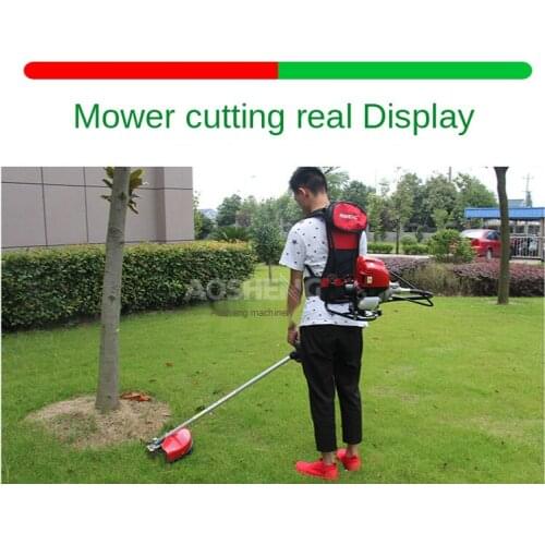 Four-stroke lawn mower carrying a small household multifunctional gasoline lawn mower to open up wasteland and weeding harvester