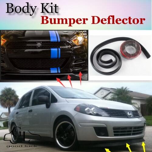 Bumper Lip Deflector Lips For Nissan Tiida Versa For Dodge Trazo Front Spoiler Skirt For TopGear Friends tuning / Body Kit Wing