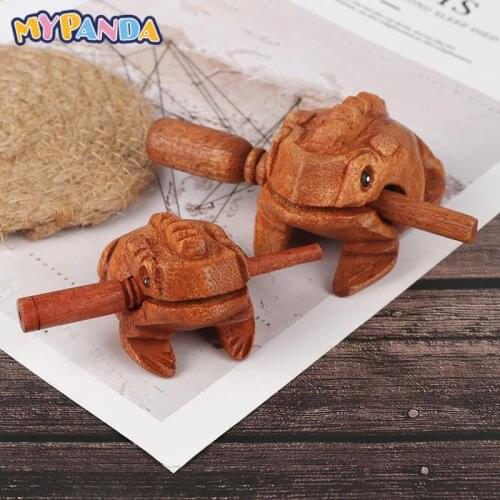 Wooden Lucky Frog Toy Animal Money Frog Clackers Kids Musical Instrument Percussion Toy Gift Children Toys Home Art Decor