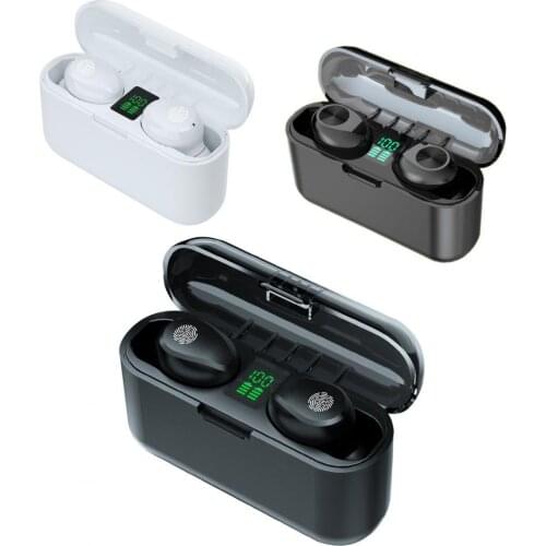 F9-13 Waterproof Noise Reduction TWS Bluetooth 5.1 Earphone Binaural in-Ear Wireless Touch Headset for Outdoor Indoor