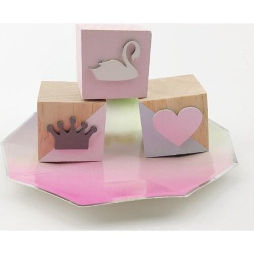 Creative Wooden Swan/Polar Bear Block Ornament Baby Room Home Decoration Accessories Photographic Props