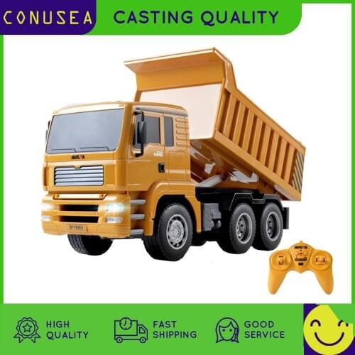 HUINA 332 1:18 2.4G 6CH RC truck Dumper Engineering Car Remote-controlled machine rc cars model radio-controlled toys for boys