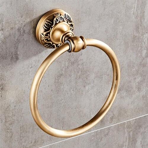 Retro Bathroom Towel Bar Vintage Towel Ring Wall Mount Holder Towel Rack Bathroom Accessories