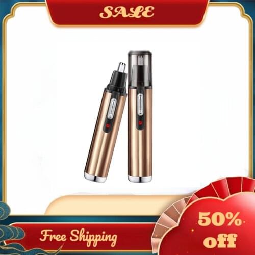 Men Electric Nose Hair Trimmer Shaving Facial Care Make-up Tools USB Charging Three Colors Gold Blue Red Optional