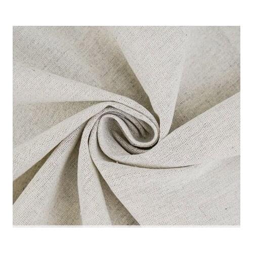 Raw cloth faux Linen fabric rough solid polyester cotton fabric for sewing storage bag and pillow case background cloth