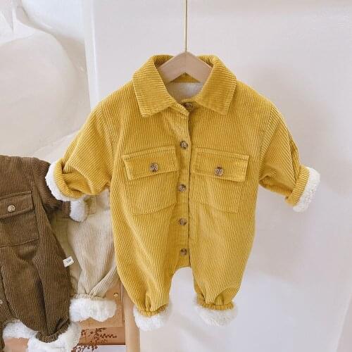 2021 Autumn New Baby Clothes Cotton Romper Baby Girls Outwears Solid Toddler Jumpsuit Baby Girls Clothes