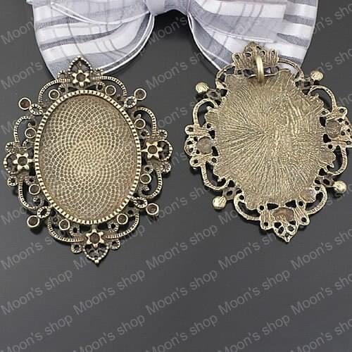 Wholesale 67*52mm Antique Bronze Alloy Pendants Base Cameo Settings Findings Accessories 5 pieces (JM1715)
