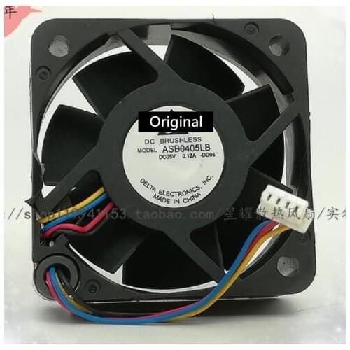 Original 100% working ASB0405LB DC 5V 0.12A 4015 40mm 40x40x15mm Server Square Cooling Fan pwm 4-Pin