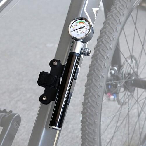 Manual Bicycle Pump For American French General Gas Nozzles Pressure Gauge Hose Ultralight MTB Tire Inflator Ball Hand Pump