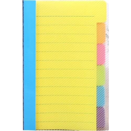 6 Color Sticky Note Self-adhesive Note Label School Supplies Memo Note Paper Message With Line Student Office Supplies