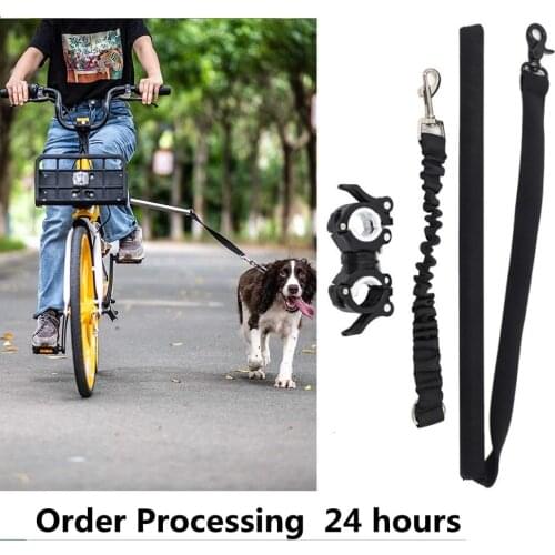 Dog Bicycle Traction Belt Rope Nylon Elastic Leash Bike Attachment Pet Walk Run Jogging Distance Keeper Hand Free Pets Leash