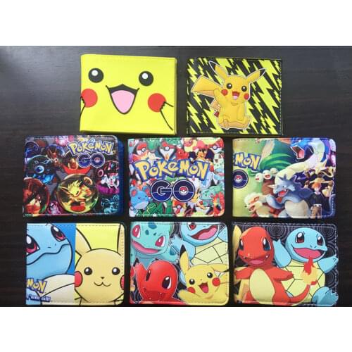 Pokemon Anime Cartoon Bag Pikachu Boy and Girl Wallet Snorlax Charmander Cute Cartoon Small Purse Bag Toy Handbag Gift wallets