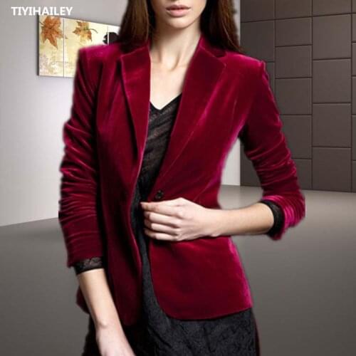 TIYIHAILEY Free Shipping Fashion Fashion Turn Down Collar Long Sleeve Velvet Coat Women Plus Size S-10XL Jacket Customer Made