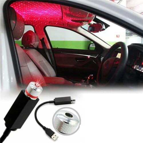 USB 5V LED Starry Sky Projector Night Lights Car Atmosphere Ambient Star Galaxy Lamps Car Roof Ceiling Decor