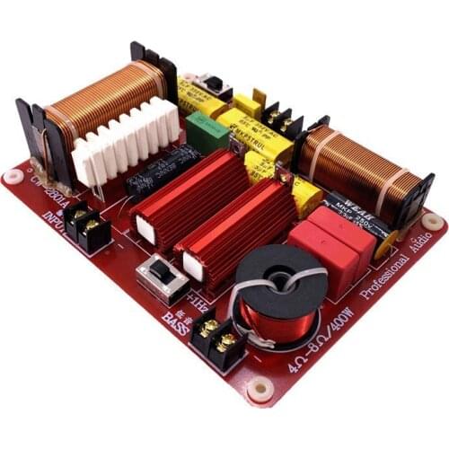 400W Strong Power Active Speakers Filter Tweeter Bass 2 Way Audio Crossover Board Frequency Adjustable Frequency Divider