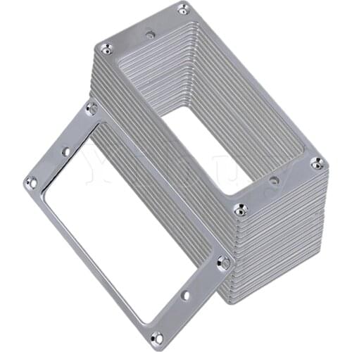 Yibuy Chrome Electric Guitar Neck and Bridge Pickup Rings for Guitar Part Set of 20