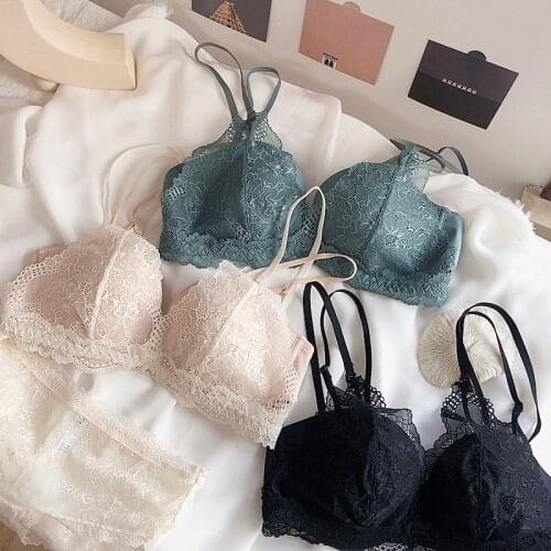 2 bra and 1 panty 3 colors seamless push up brassiere, ultrathin floral lace bras and transparent panties sexy women lingerie