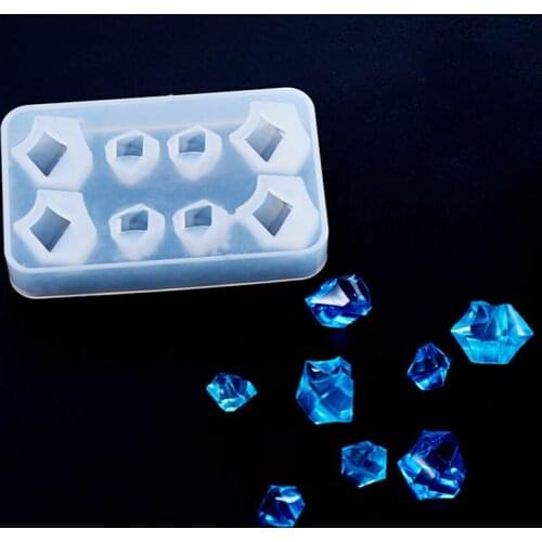 1PC Ice Cube Diamond Shaped Jewelry Tool Jewelry Mold UV Epoxy Resin Silicone Molds for Making Jewelry