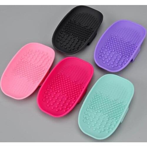 1pcs Silicone Makeup Brush Cleaning Mat Cosmetic Brush New Cleaner Scrub Pad Makeup Brush Professional Washing Pad Tools