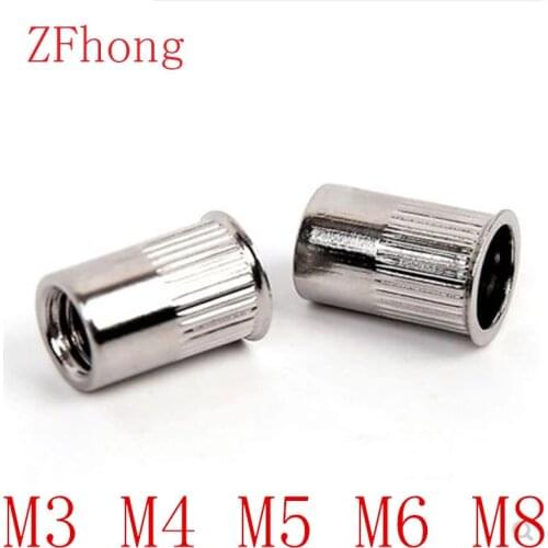 10-20Pcs M3 M4 M5 M6 M8 M10 304 Stainless Steel Rivnut Small Countersunk Head Riveted Nuts Insert Nutsert Cap Rivet Nut