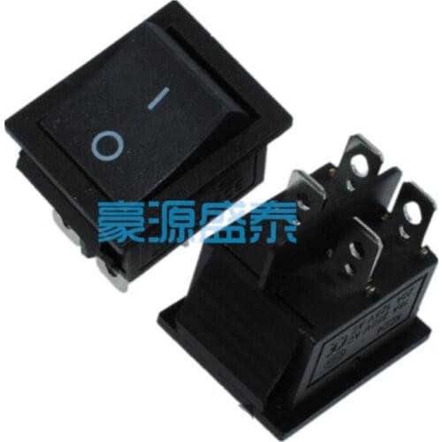10PCS/Lot KCD4 Rocker Boat Switch 4Pin/4P 2-Position ON-OFF 16A/250V Black