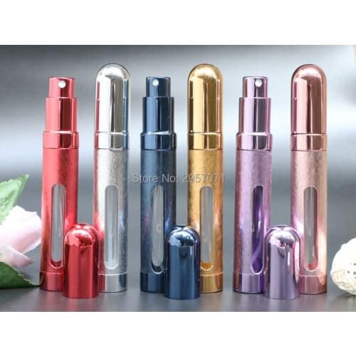 12ml Mini Perfume Bottle Atomizer Spray Empty Travel Refillable Bottles Luxury Parfum Airless Pump Cosmetic Containers 120pcs