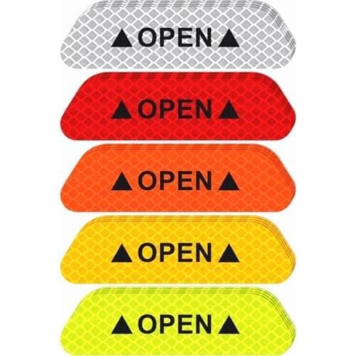 4pcs/set Of Car Door Reflective Tape Warning Sign Luminous Stickers for Cadillac XTS SRX ATS CTS/Renault Koleos Fluenec Latitude