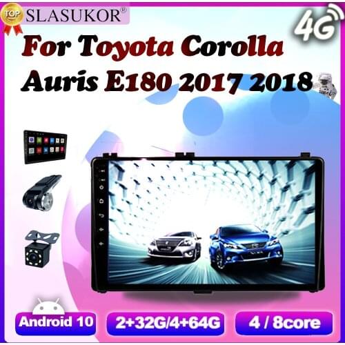 6G+128G Android 10 For Toyota Corolla 11 Auris E180 2017 2018 Multimedia Stereo Player Navigation GPS Carplay Autoradio No 2 Din