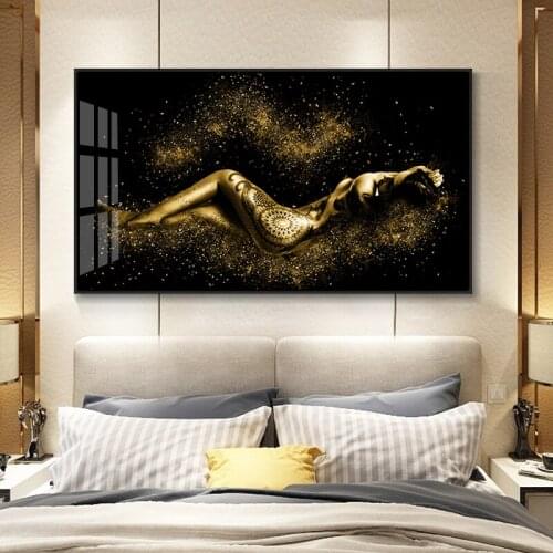 Abstract 5d DIY Diamond Painting Full Drill Square Golden Nude Woman Wall Art Diamont Painting Mosaic Embroidery Cross Stitch