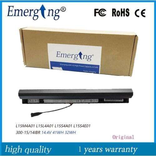 14.4V 41Wh Original New Laptop Battery for Lenovo Ideapad 300-15/14IBR L15L4A01 L15S4A01 L15S4E01 L15S4A01 L15L4A01 100-15IBD