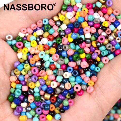 Approx.3MM 8/0 Czech Glass Beads for Jewelry Making Kralen Charms Black Spacer Beads Accessories DIY Bracelet Necklace bijoux