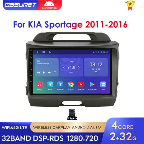 2 Din Android 10 GPS Car Radio for KIA Sportage 3 2011-2016 Multimedia Video CAR Player Navigation 9 Inch Head Unit no dvd BT