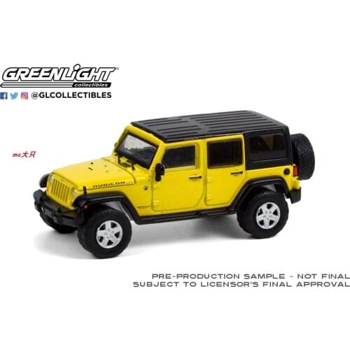 GreenLight 1:64 2008 Jeep Wrangler Unlimited Rubicon Alloy model car Metal toys for childen kids diecast gift