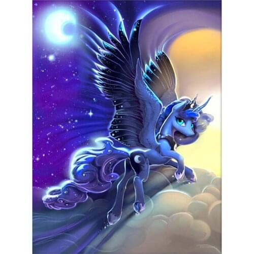 New Arrivals DIY Full Round Diamond Painting Cartoon Unicorn 3D Embroidery Cross Stitch Rhinestone Mosaic Home Decor Gift Y180