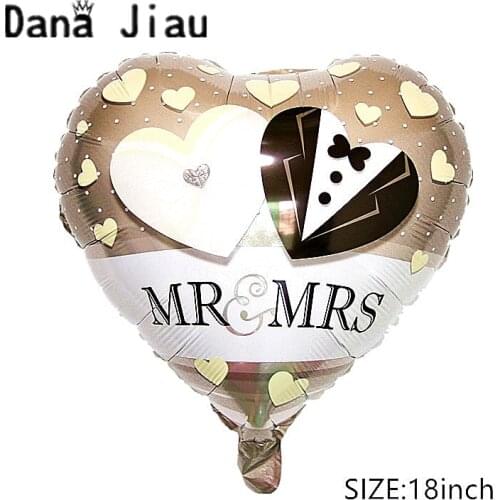 High quality MR& MRS Happy ever after wedding Balloon LOVE RING Foil ball Valentines Day decoration lady white Helium Ballon