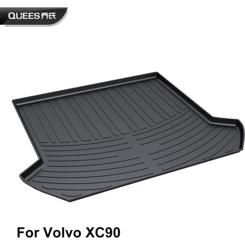 QUEES Custom Fit Cargo Liner Boot Tray Trunk Mat for Volvo XC90 2007 2008 2009 2010 2011 2012 2013 2014 2015 2016 2017 2018