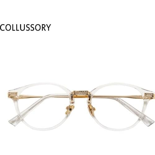 Round Transparent Eye Glasses Frames for Women Men Optical Vintage Eyeglasses Frame Retro Prescription Eye Wear Clear Glasses