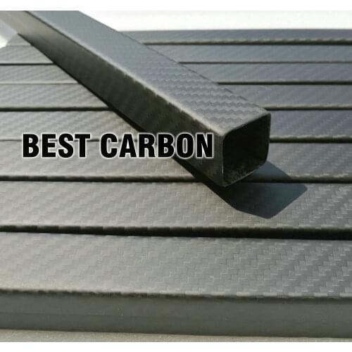 Matte 25mm x 23mm x 1000mm Square High Quality 3K Carbon Fiber Fabric Wound/Winded/Woven Tube