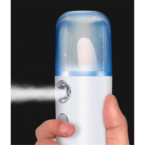 Hot 100pcs/lot 30ML Mini Nano Facial Sprayer USB Nebulizer Face Steamer Humidifier Hydrating Anti-aging Wrinkle
