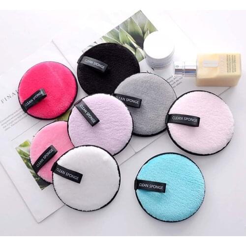 Reusable Makeup Remover Cotton Pads Microfiber Facial Towel Makeup Wipes Washable Beauty Cotton Pads Skin Care Cleansing Puff