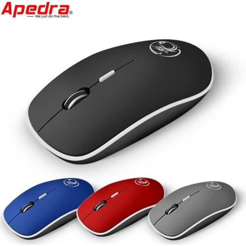 Apedra Wireless Mouse 1000DPI 2.4GHz 4-Button Optical Mute Portable Light Mini Laptop Notebook Office Gaming Mouse