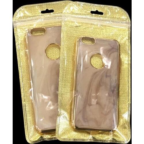 New Arrival Small gift bag for jewelry cosmetic Gold ziplock bag Zipper Self seal plastic bag Multi Function Storage Bag 200pcs