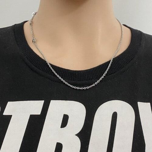 Stainless Steel Necklace Cross Chain Titanium Steel Necklace Jewelry Fashion Simple Clavicle Chain